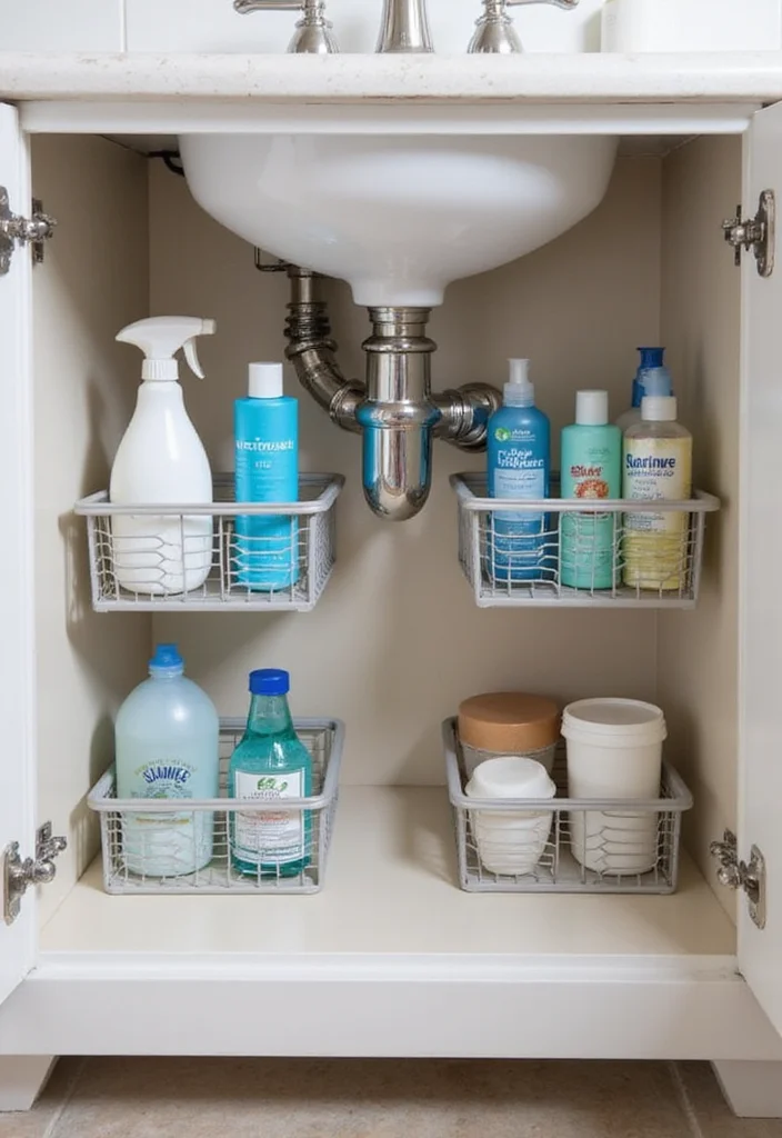12 Bathroom Storage Ideas for Organized Easy Daily Living 9. Under Sink Organizers for Hidden Storage