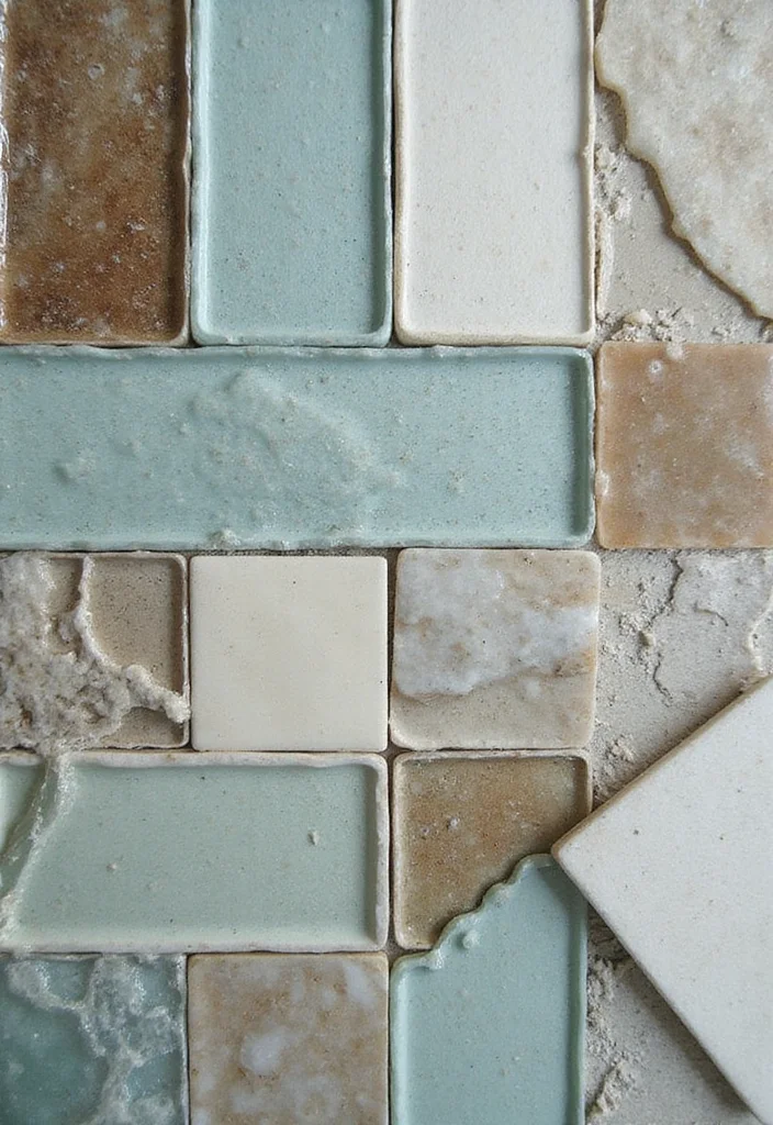 12 Bathroom Tiles Ideas for Fresh Durable Stylish Surfaces 2. Recycled Glass Tiles