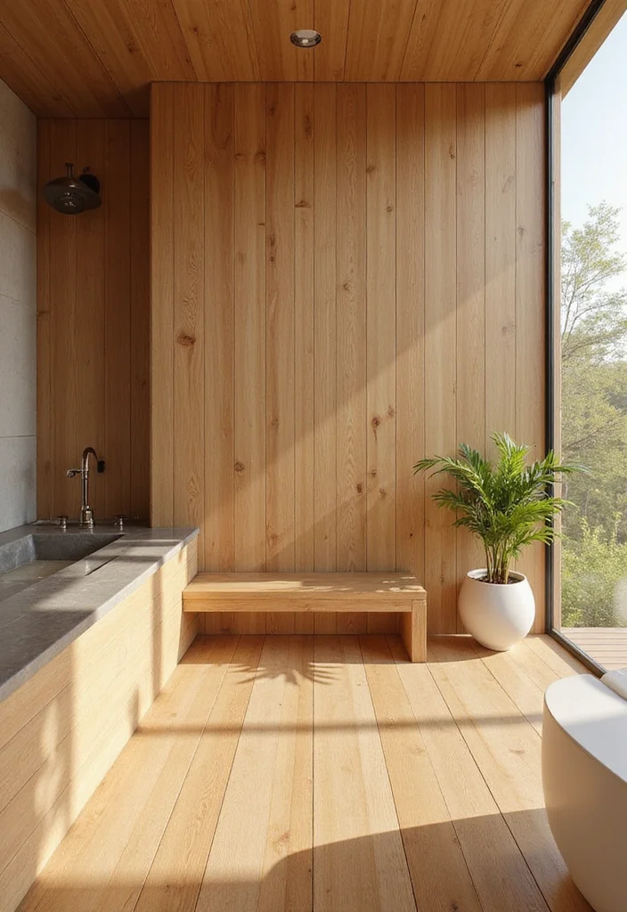 12 Bathroom Tiles Ideas for Fresh Durable Stylish Surfaces 3. Bamboo Tiles