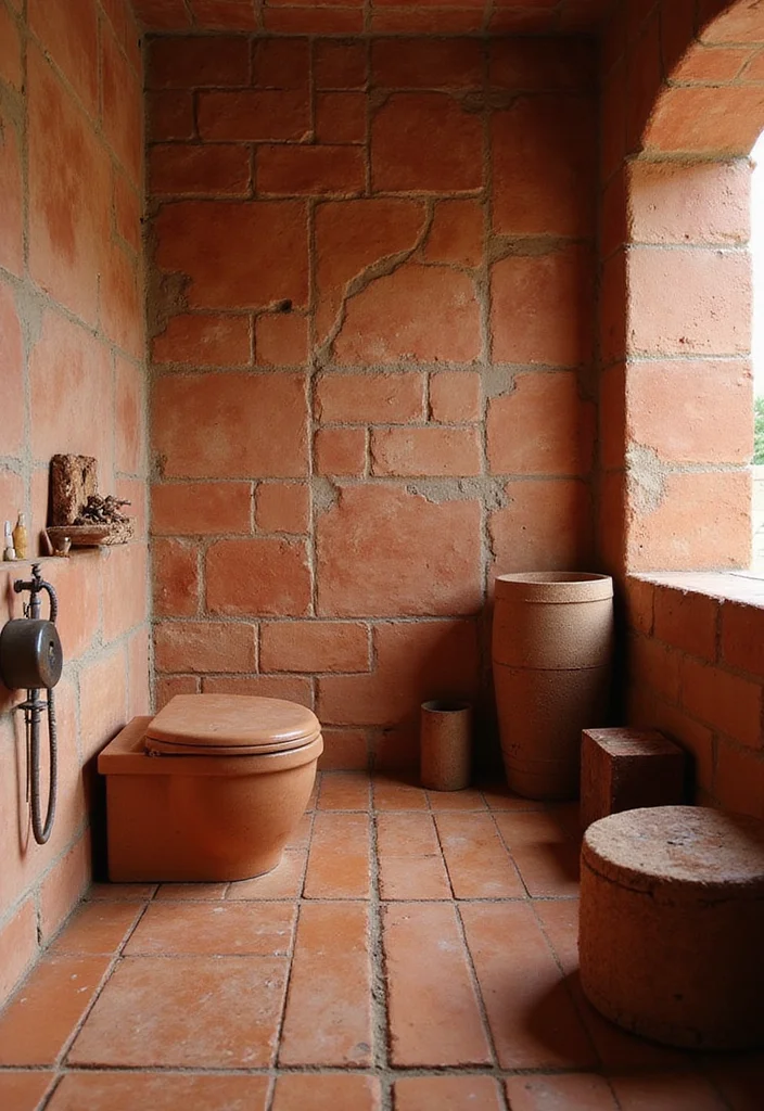12 Bathroom Tiles Ideas for Fresh Durable Stylish Surfaces 4. Terracotta Tiles