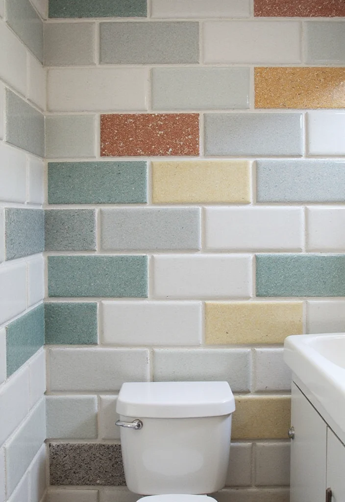 12 Bathroom Tiles Ideas for Fresh Durable Stylish Surfaces 6. Subway Tiles with a Twist