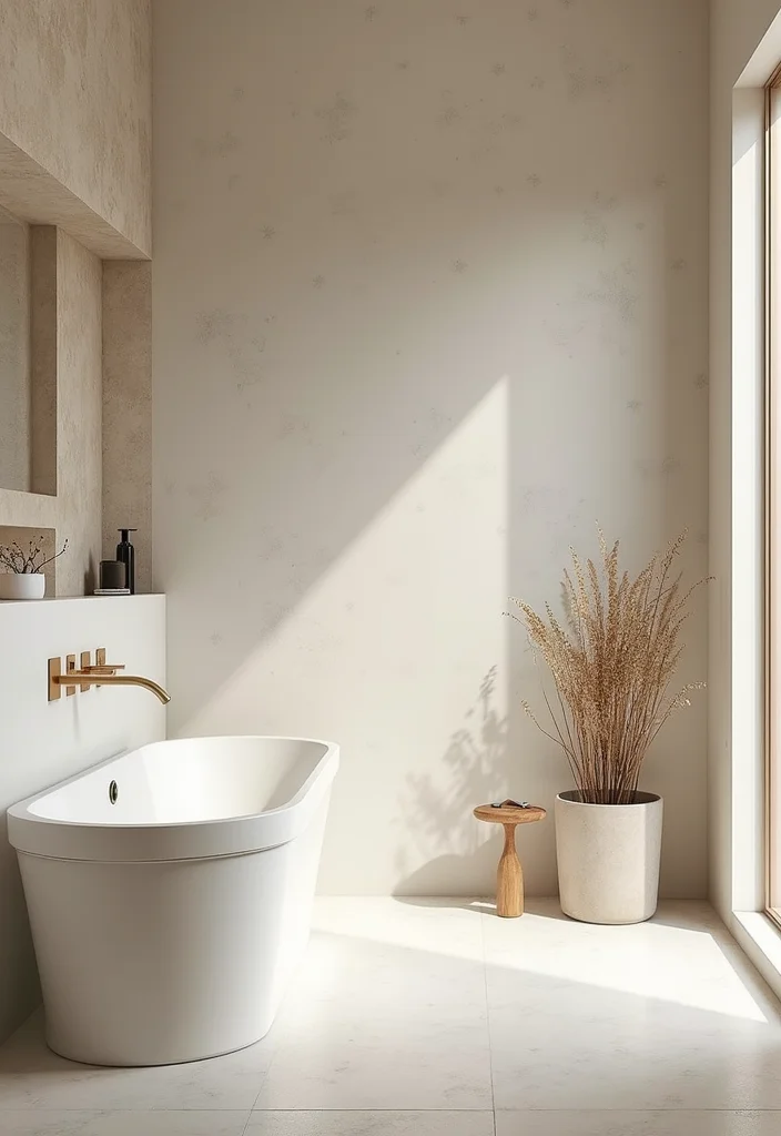 12 Bathroom Wallpaper Ideas for Pattern Texture and Personality 7. Minimalist Patterns