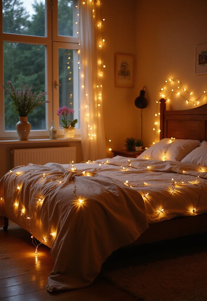 12 Bedroom Ideas for Couples for Warm Romantic Shared Retreats 12 12 Bedroom Ideas for Couples for Warm Romantic Shared Retreats 2. Romantic Fairy Lights