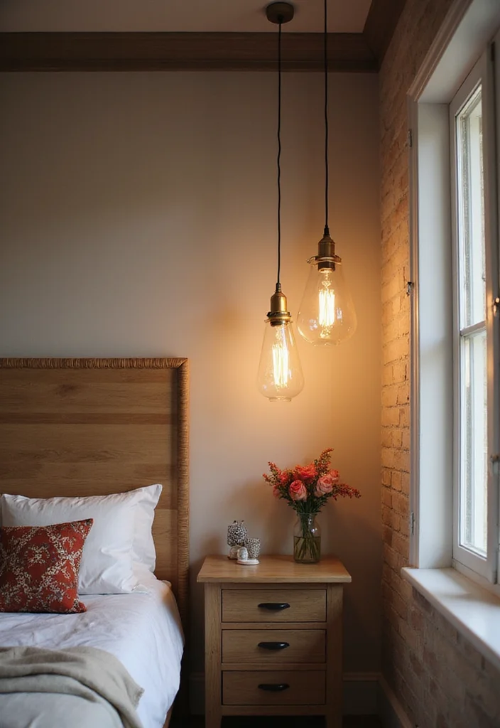 12 Bedroom Lamp Ideas for Soft Cozy Nighttime Glow 10. Pendant Lights