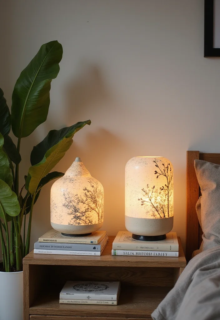 12 Bedroom Lamp Ideas for Soft Cozy Nighttime Glow 5. Ceramic Bedside Lamps