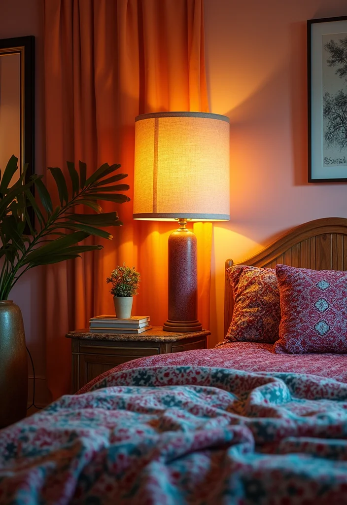 12 Bedroom Lamp Ideas for Soft Cozy Nighttime Glow 9. Retro Floor Lamps