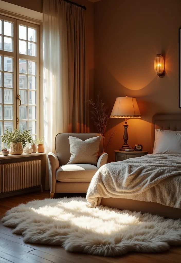 12 Bedroom Rug Ideas for Soft Warm Grounding Texture 45 12 Bedroom Rug Ideas for Soft Warm Grounding Texture 5. Faux Fur Rugs