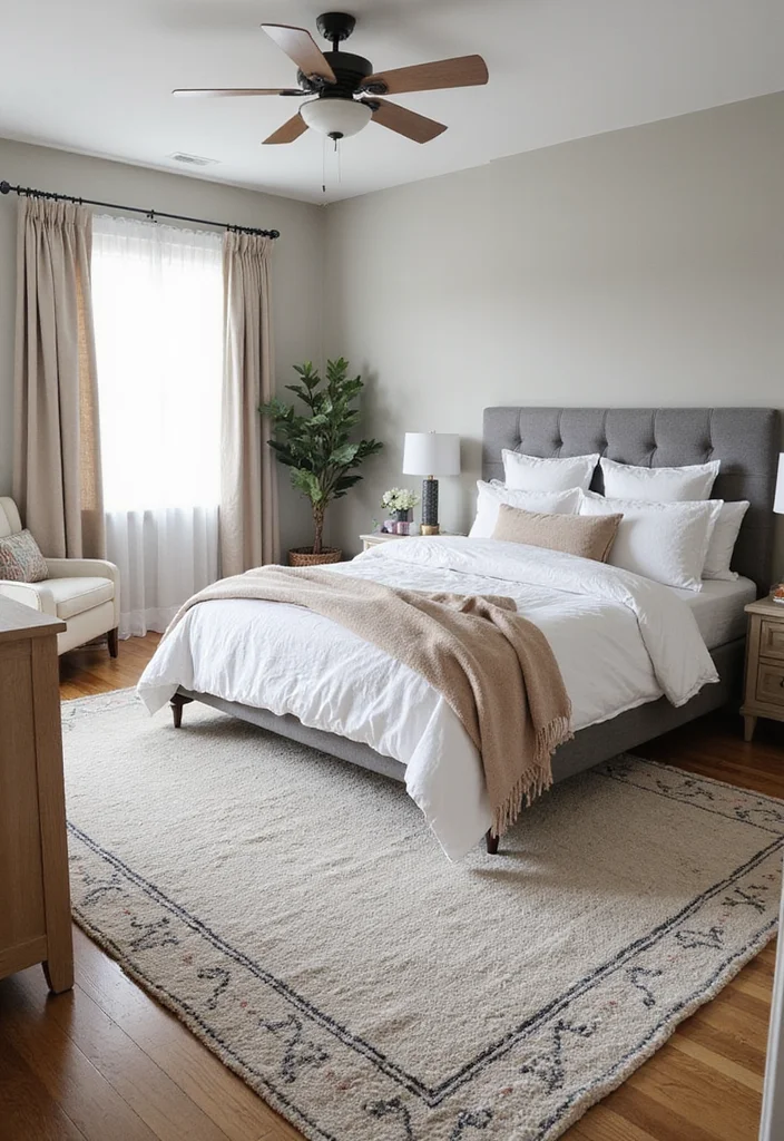 12 Bedroom Rug Ideas for Soft Warm Grounding Texture 89 12 Bedroom Rug Ideas for Soft Warm Grounding Texture 9. Bordered Rugs