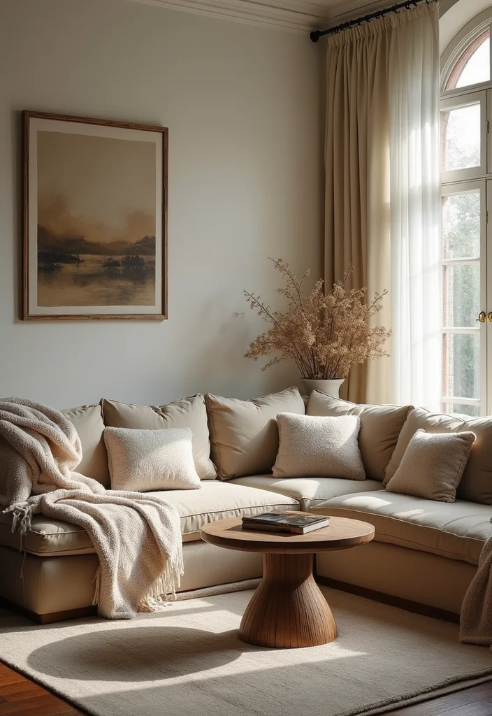 12 Carpeted Living Room Ideas for Soft Warm Comfortable Style 4. Comfortable Seating Options