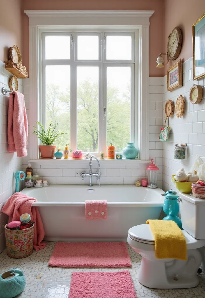 12 Colourful Bathroom Ideas for Bright Cheerful Vibrant Style 11. Whimsical Accessories