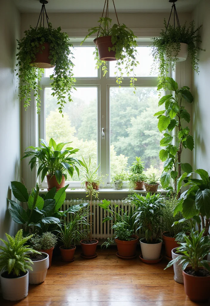 12 Corner Ideas for Living Room for Practical Cozy Use 4. Plant Lovers Paradise