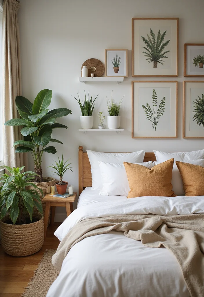 12 Country Bedroom Ideas for Warm Traditional Rustic Comfort 6. Nature Inspired Decor