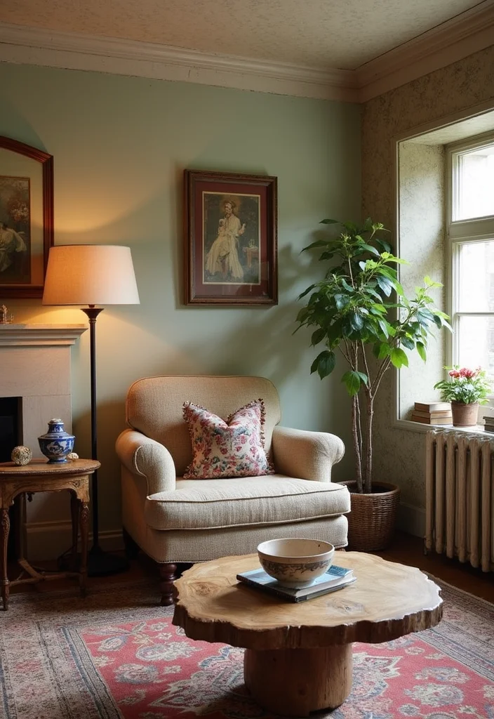 12 Country Living Room Ideas for Warm Rustic Comfortable Style 23 12 Country Living Room Ideas for Warm Rustic Comfortable Style 3. Vintage Furniture Accents