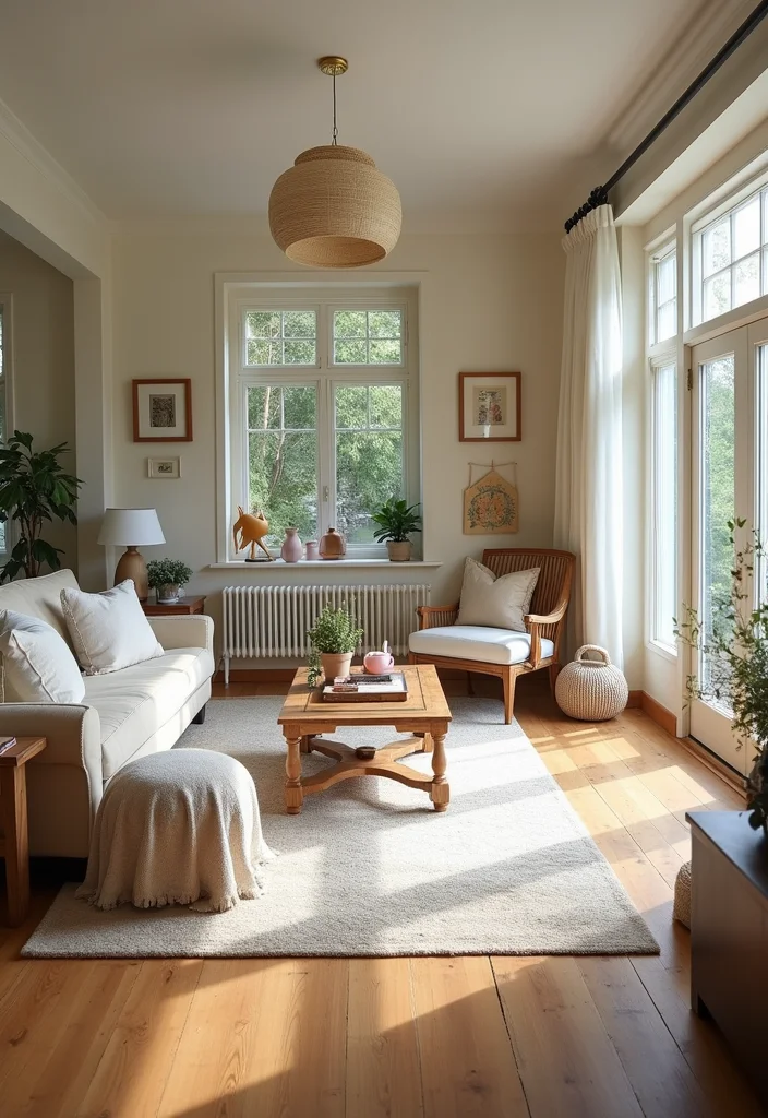 12 Country Living Room Ideas for Warm Rustic Comfortable Style 78 12 Country Living Room Ideas for Warm Rustic Comfortable Style 8. Open Spaces with Defined Zones