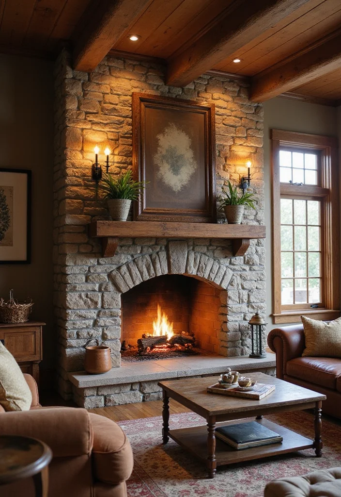 12 Country Living Room Ideas for Warm Rustic Comfortable Style 89 12 Country Living Room Ideas for Warm Rustic Comfortable Style 9. A Inviting Fireplace