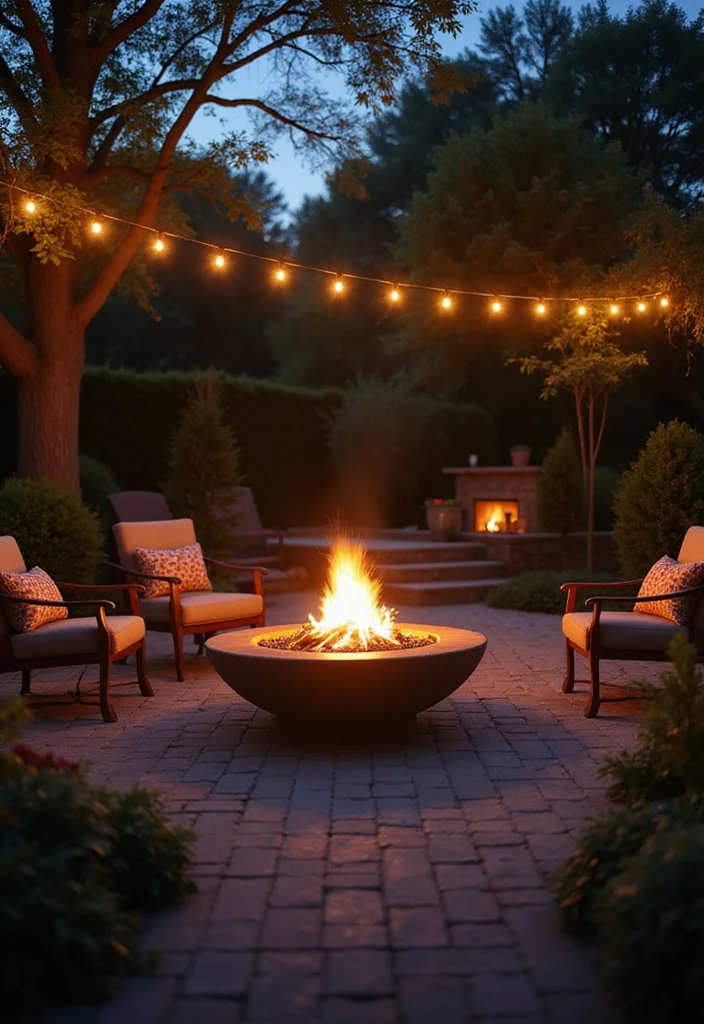 12 DIY Backyard Lighting Ideas for Affordable Nighttime Glow 11. DIY Fire Pit with Lights