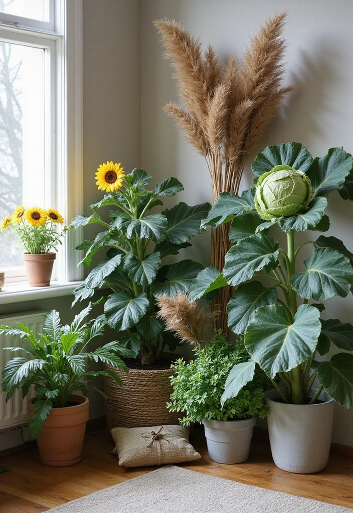 12 Fall Decor Ideas for Living Room for Warm Seasonal Charm 3. Add Natural Elements with Plants