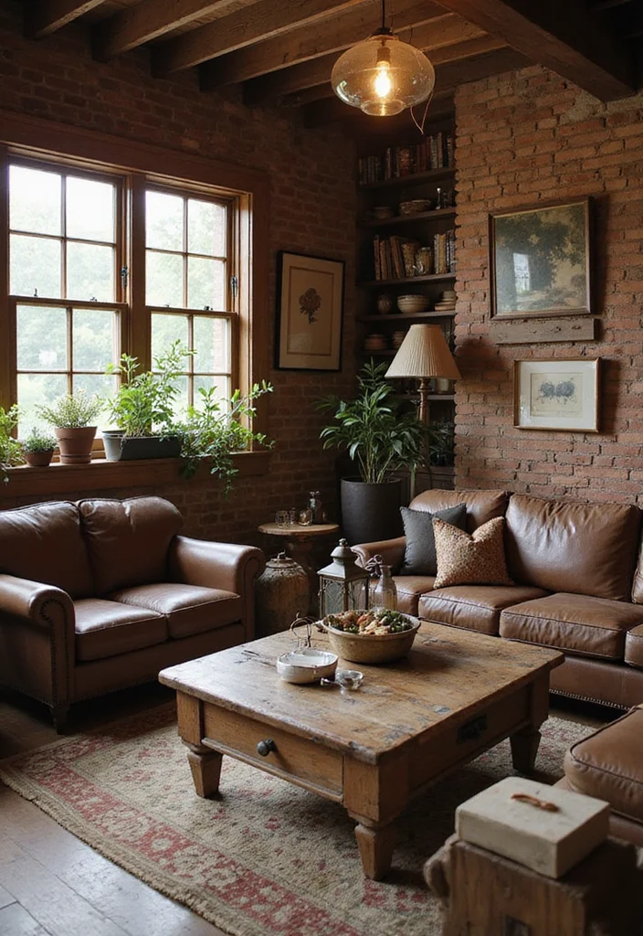 12 Fall Decor Ideas for Living Room for Warm Seasonal Charm 8. Vintage and Rustic Accents