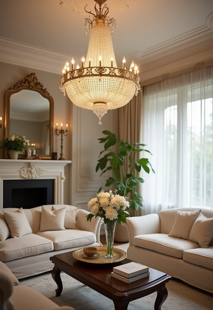 12 Formal Living Room Ideas for Elegant Classic Sophistication 12 12 Formal Living Room Ideas for Elegant Classic Sophistication 2. Luxurious Chandelier Lighting