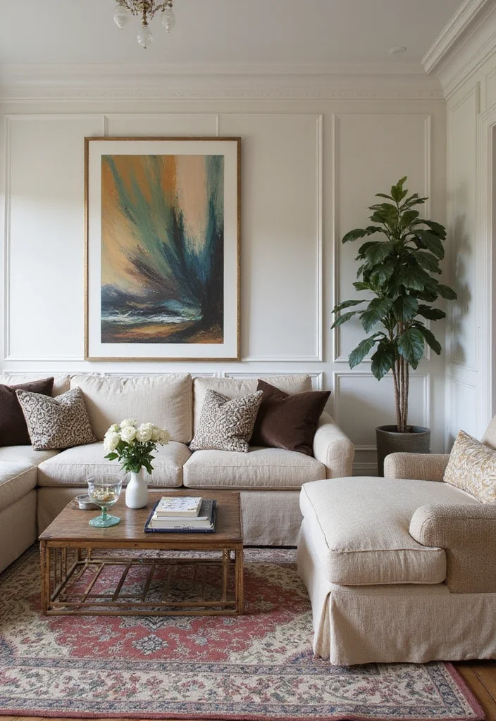 12 Formal Living Room Ideas for Elegant Classic Sophistication 34 12 Formal Living Room Ideas for Elegant Classic Sophistication 4. Statement Artwork