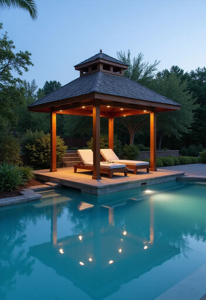 12 Gazebo Backyard Ideas for Relaxed Shaded Outdoor Living 10. Floating Gazebo