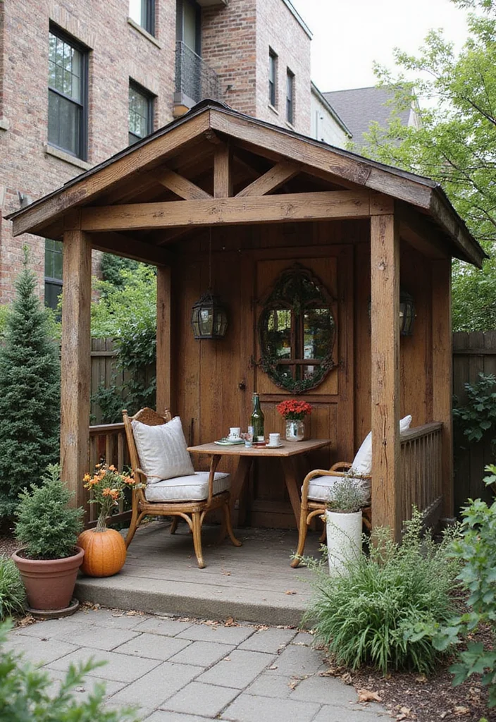 12 Gazebo Backyard Ideas for Relaxed Shaded Outdoor Living 11. Rustic Farmhouse Gazebo