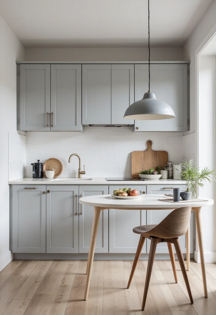 12 Grey Kitchen Cabinets Ideas for Soft Calm Neutral Modernity 1. Soft Grey with White Accents