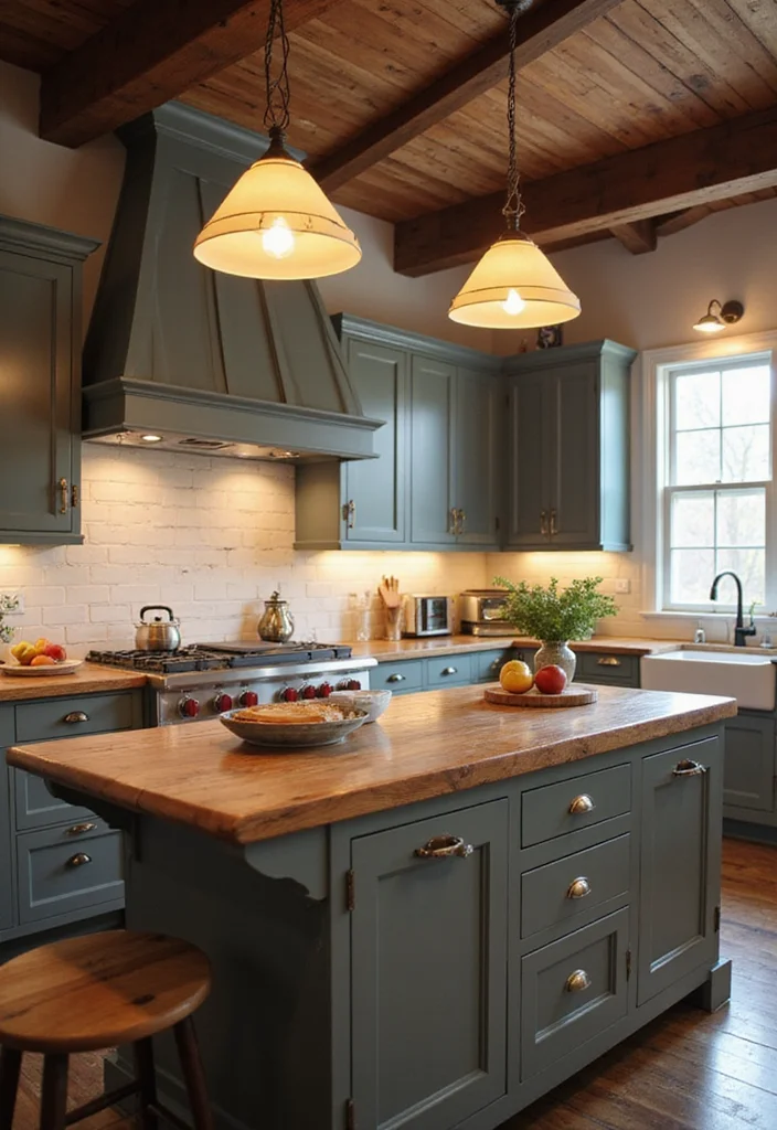 12 Island Kitchen Lighting Ideas for Bright Functional Ambience 100 12 Island Kitchen Lighting Ideas for Bright Functional Ambience 10. Farmhouse Inspired Fixtures