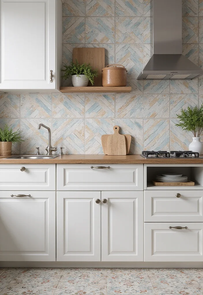 12 Kitchen Ideas Tiles for Durable Decorative Everyday Use 10. Geometric Tile Designs