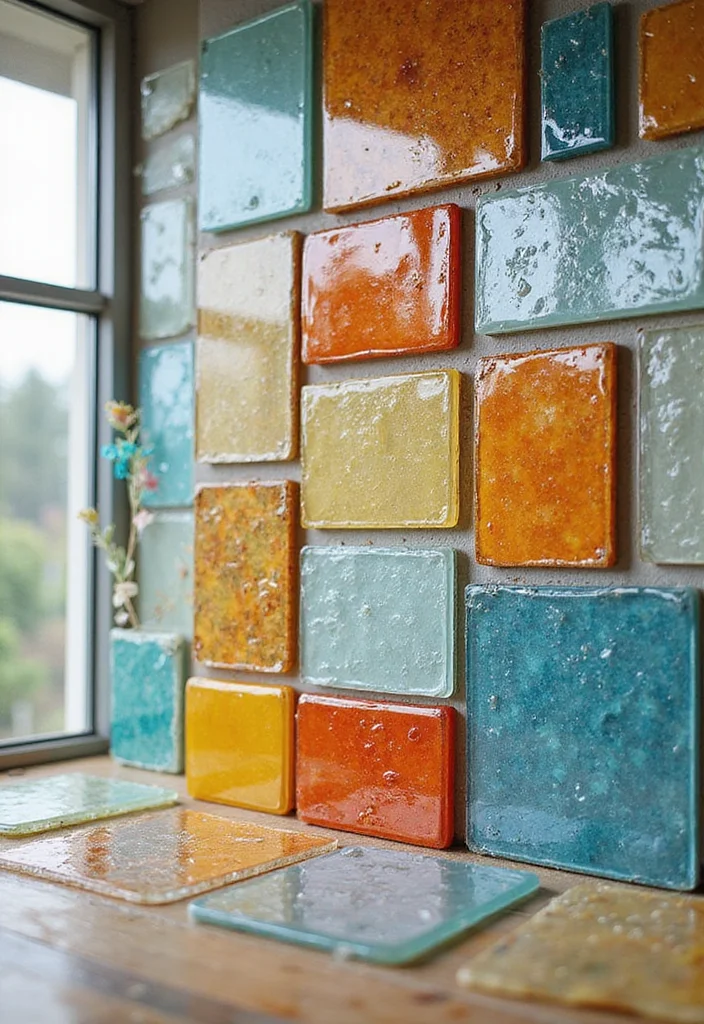 12 Kitchen Ideas Tiles for Durable Decorative Everyday Use 2. Recycled Glass Tiles
