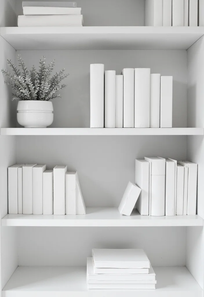 12 Living Room Bookshelf Ideas for Organized Beautiful Displays 1 12 Living Room Bookshelf Ideas for Organized Beautiful Displays 1. Minimalist Monochrome