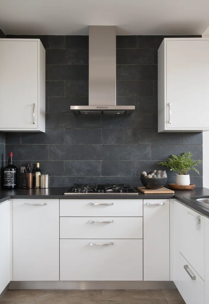 12 Modern Kitchen Backsplash Ideas for Sleek Bright Updated Style 6. Slate Tiles