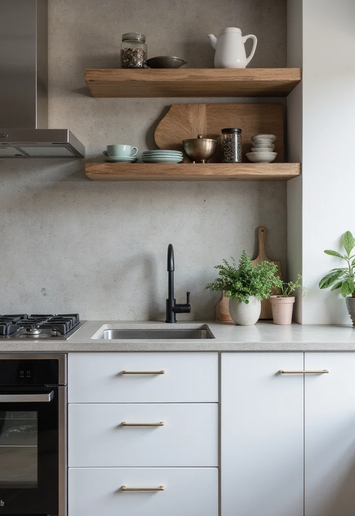 12 Modern Kitchen Backsplash Ideas for Sleek Bright Updated Style 7. Concrete Backsplash