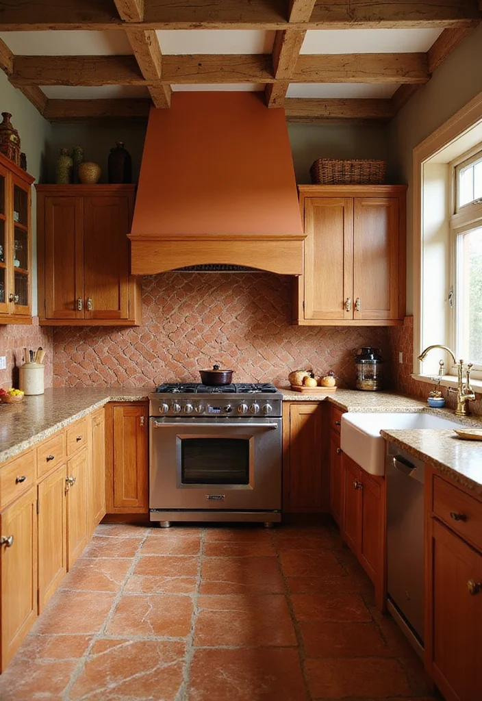 12 Modern Kitchen Backsplash Ideas for Sleek Bright Updated Style 8. Terracotta Tiles