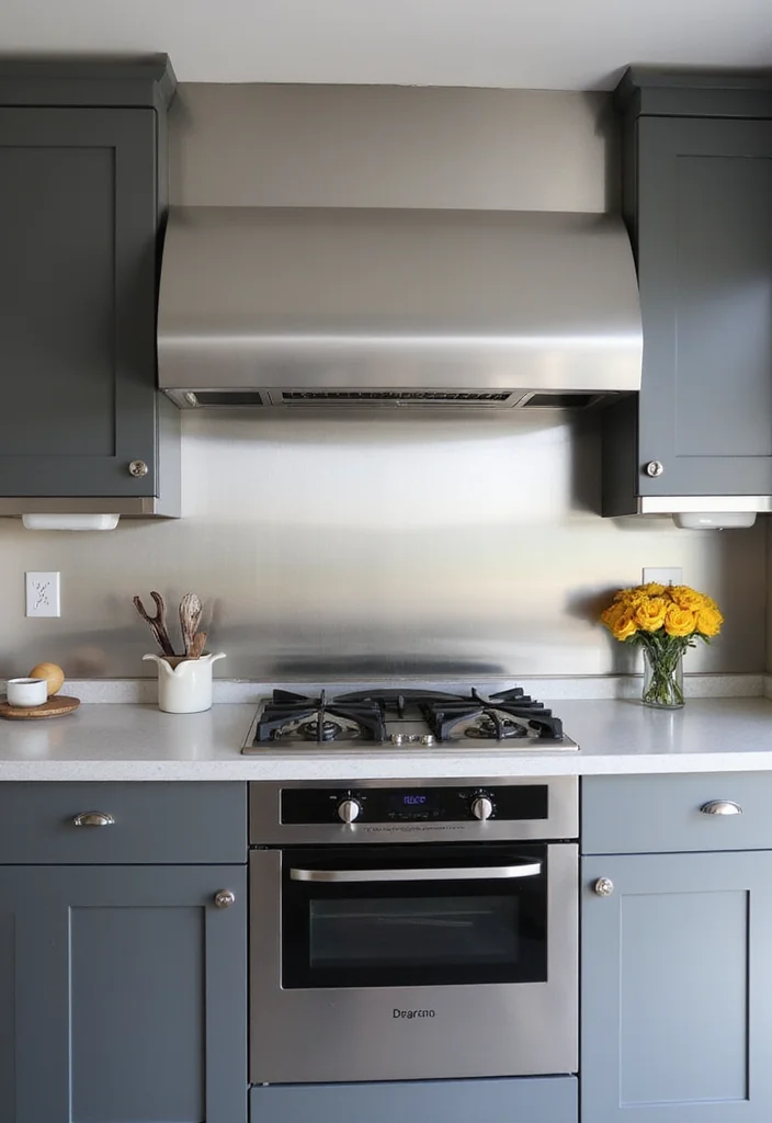 12 Modern Kitchen Backsplash Ideas for Sleek Bright Updated Style 9. Stainless Steel Panels