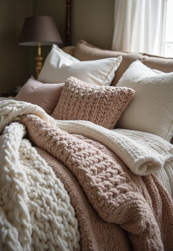 12 Moody Bedroom Ideas for Dark Cozy Relaxed Depth 3. Layer Textures for Depth