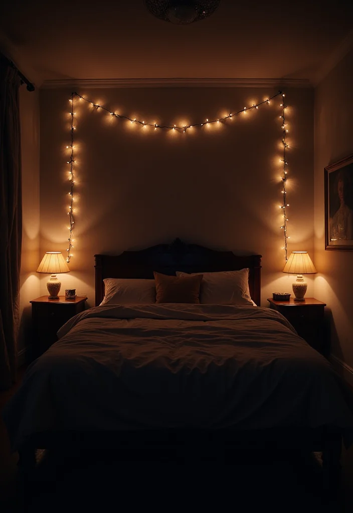 12 Moody Bedroom Ideas for Dark Cozy Relaxed Depth 4. Create Intimate Lighting