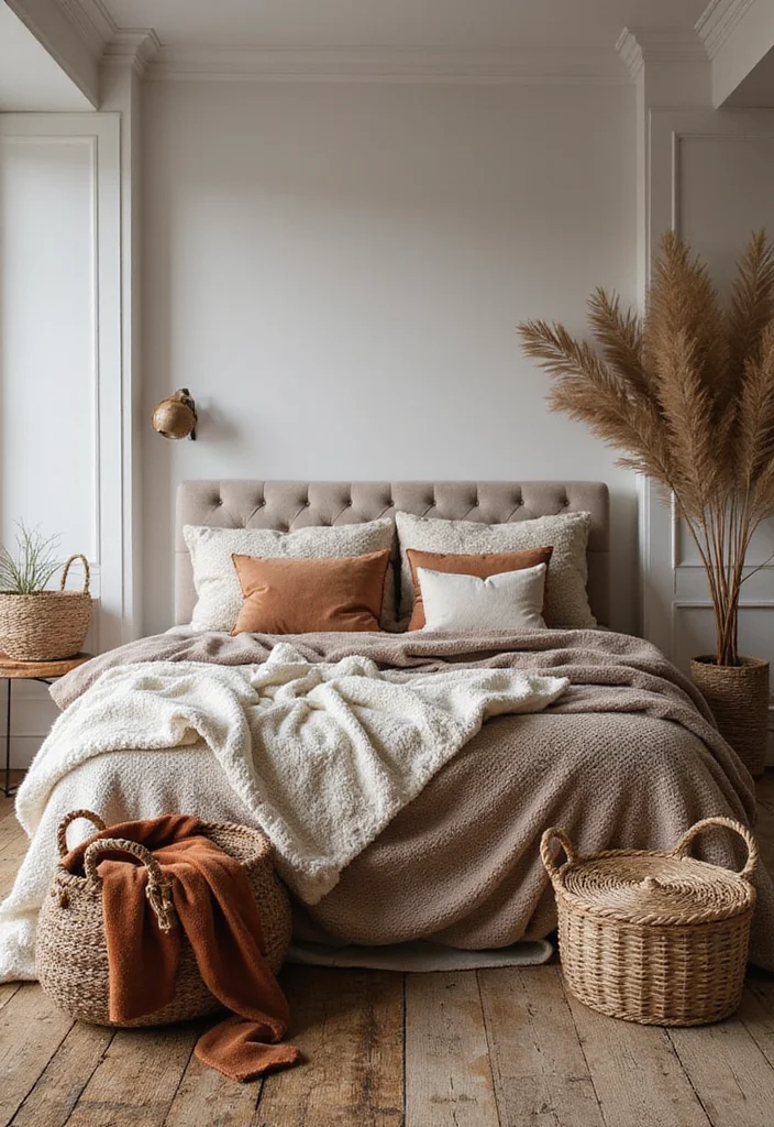 12 Romantic Bedroom Ideas for a Soft, Cozy, Loving Atmosphere 56 12 Romantic Bedroom Ideas for a Soft Cozy Loving Atmosphere 6. Layered Textures
