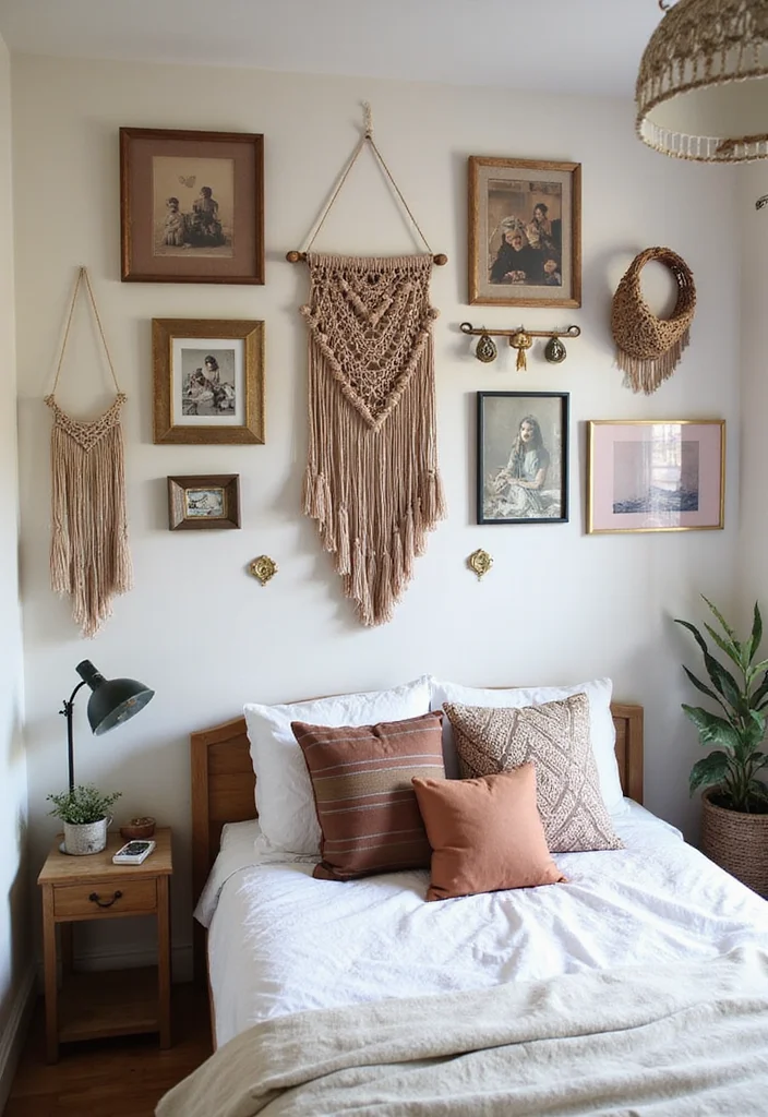 12 Romantic Bedroom Ideas for a Soft, Cozy, Loving Atmosphere 67 12 Romantic Bedroom Ideas for a Soft Cozy Loving Atmosphere 7. Bohemian Wall Dcor