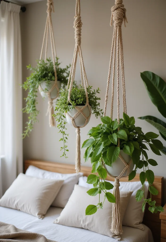 12 Simple Bedroom Decor Ideas for Easy Fresh Stylish Upgrades 12 12 Simple Bedroom Decor Ideas for Easy Fresh Stylish Upgrades 2. Macrame Accents