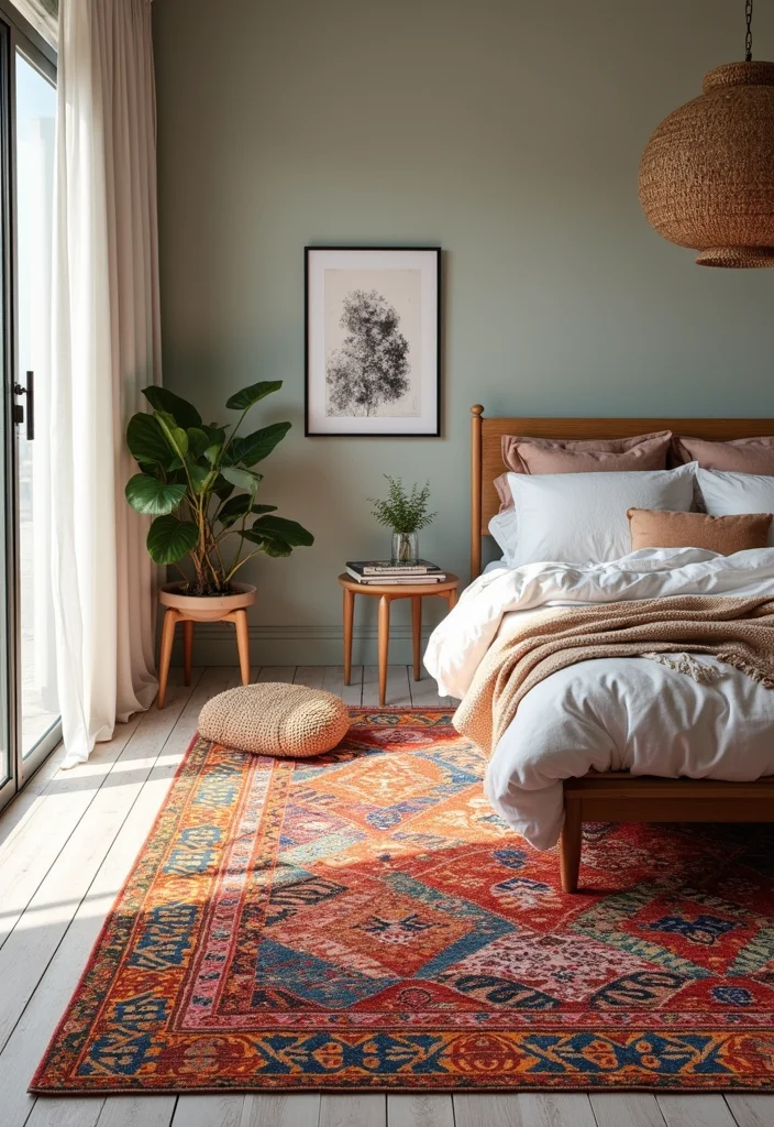 12 Simple Bedroom Decor Ideas for Easy Fresh Stylish Upgrades 56 12 Simple Bedroom Decor Ideas for Easy Fresh Stylish Upgrades 6. Colorful Rugs