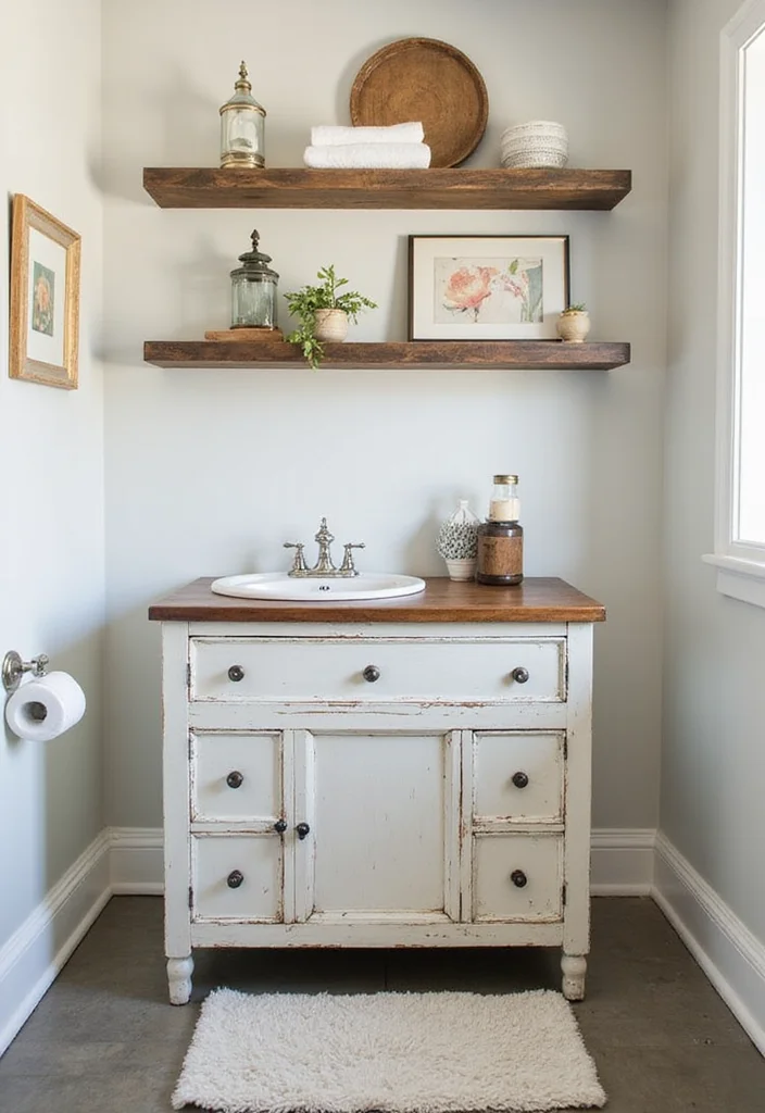12 Small Bathroom Renovation Ideas for Smart Efficient Upgrades 11. Reuse and Upcycle Existing Materials
