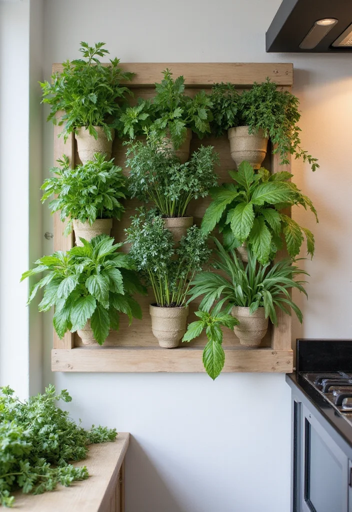 12 Small Kitchen Renovation Ideas for Functional Modern Layouts 10. Vertical Gardens for Freshness and Style