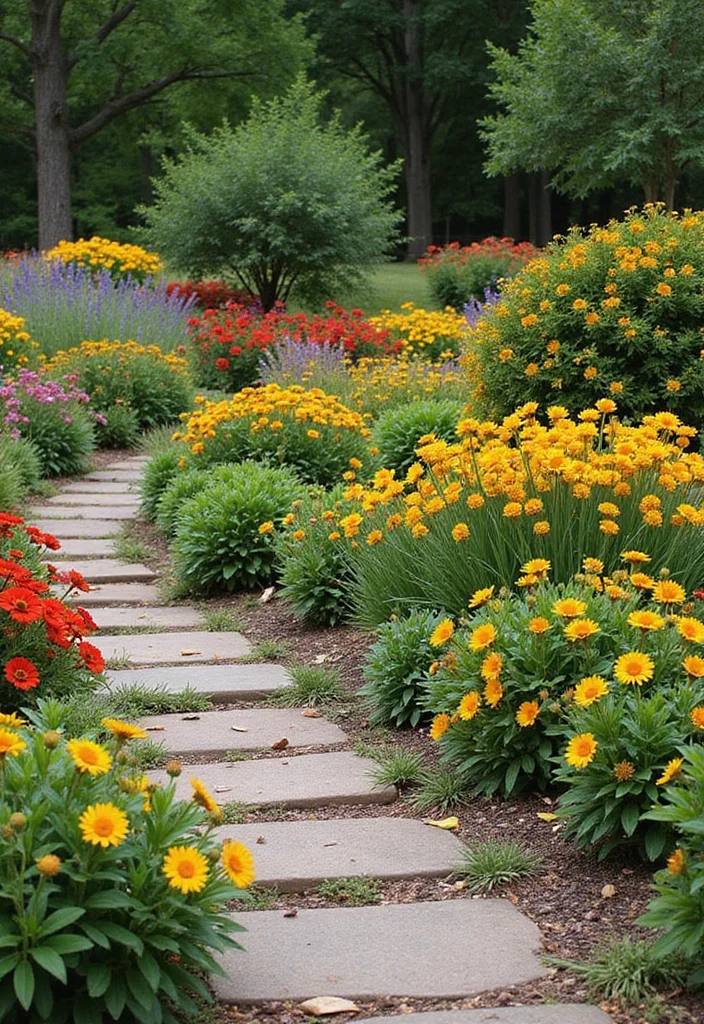 12 Texas Backyard Ideas for Warm Rustic Outdoor Living 3. Vibrant Flower Gardens