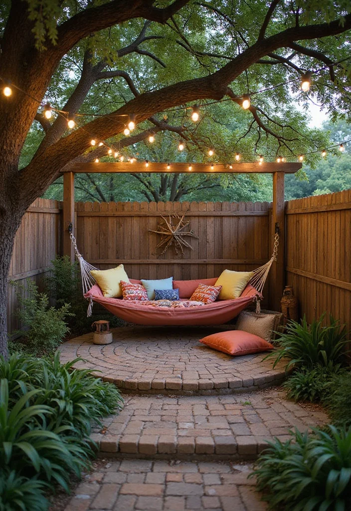 12 Texas Backyard Ideas for Warm Rustic Outdoor Living 6. Inviting Hammock Nooks