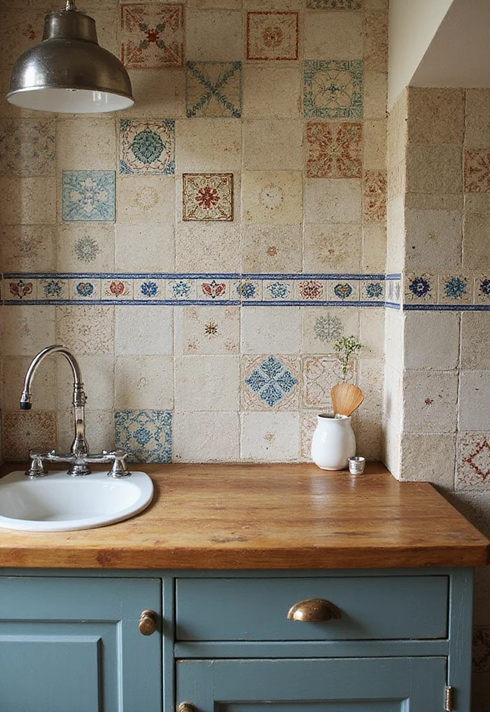 12 Unique Kitchen Backsplash Ideas for Creative Stylish Focus 12. Vintage Tile Backsplash