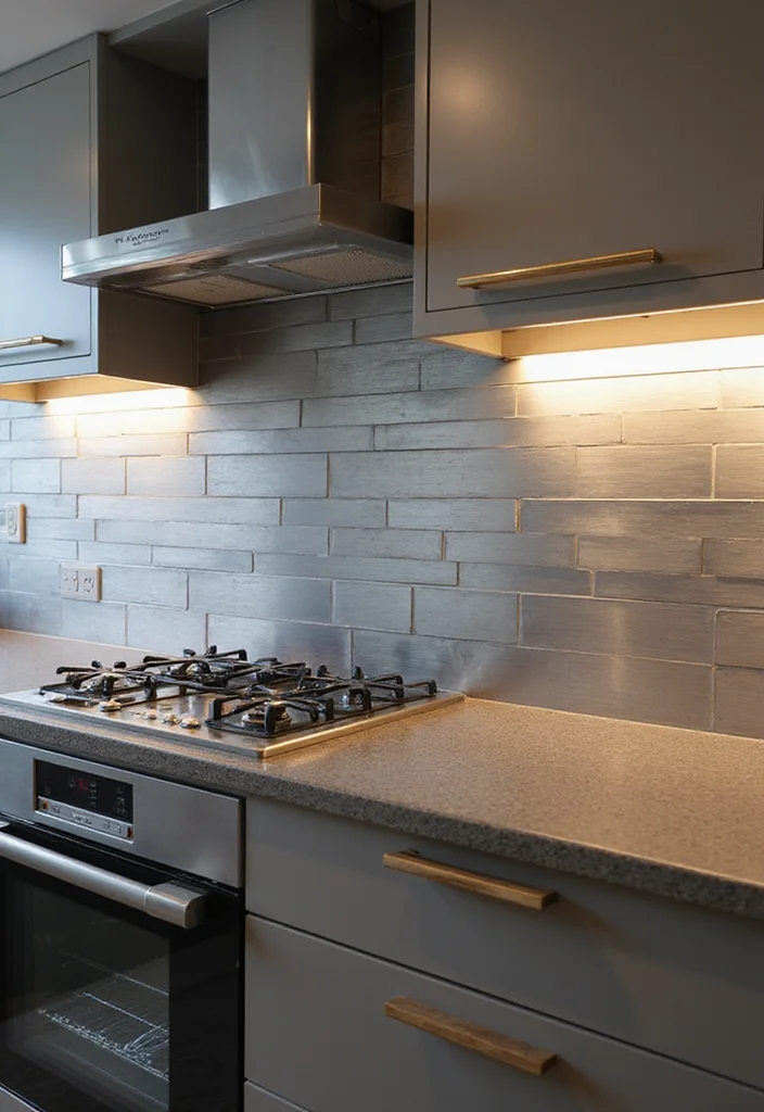 12 Unique Kitchen Backsplash Ideas for Creative Stylish Focus 5. Metal Tile Backsplash