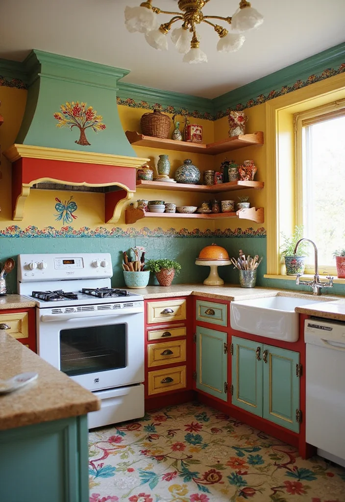 12 Unique Kitchen Backsplash Ideas for Creative Stylish Focus 9. Painted Backsplash with Eco Friendly Paints