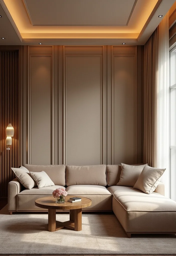 12 Wall Ideas for Living Room for Texture Color and Impact 12. Soft Fabric Paneling