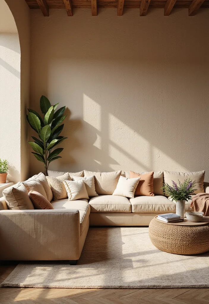 12 Wall Ideas for Living Room for Texture Color and Impact 4. Textured Plaster Finish